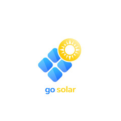 solar panel vector logo icon