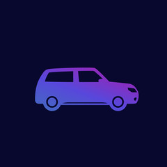 Fototapeta na wymiar universal car, automobile icon, vector