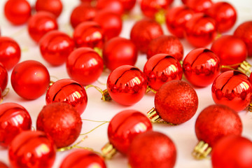 Christmas balls on abstract background
