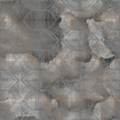 Geometry repeat pattern with texture background - obrazy, fototapety, plakaty