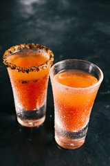 Bloody Mary cocktail with vodka and tomato juice