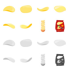 Vector design of roast and potato icon. Set of roast and ingredient stock vector illustration.