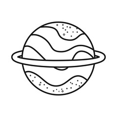 Vector illustration of uranus and star symbol. Graphic of uranus and nasa vector icon for stock.