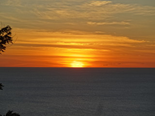 Coucher de soleil sur la mer