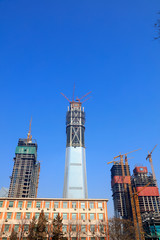 Obraz premium Zhongguo Zun in construction, Beijing, China