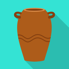Vector design of vase and ceramic icon. Graphic of vase and brown stock vector illustration.