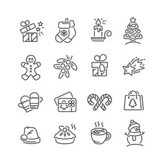 Set of Christmas icons for design and decoration
