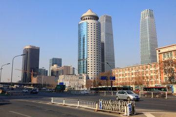 Architectural scenery of business center, Beijing, China