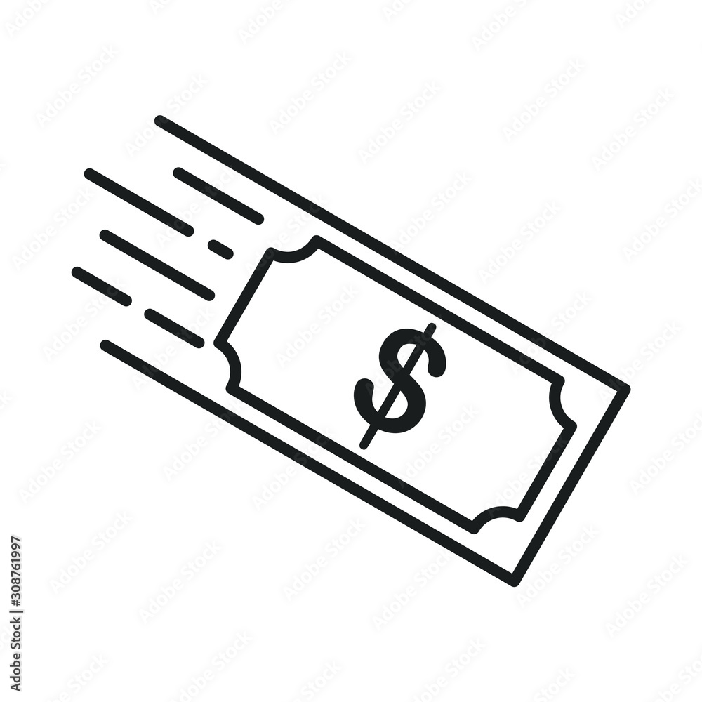 Poster Cost reduction icon template color editable. Dollar Down symbol vector sign isolated on white background. Simple logo vector illustration for graphic and web design.