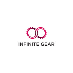ILLUSTRATION ABSTRACT INFINITY GEAR GRADIENT COLOR LOGO ICON TEMPLATE DESIGN FOR YOUR BUSINESS