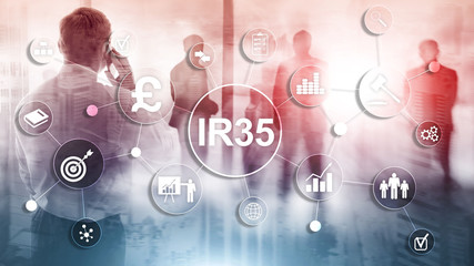 IR35 finance concept. United Kingdom tax law, tax avoidance.