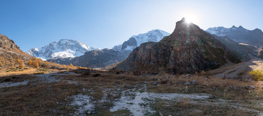 mountains of the North Caucasus, Russia. Elbrus region