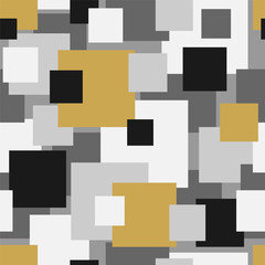 Vector creative geometric seamless pattern. Stylish colorful contemporary background. Repeatable square texture