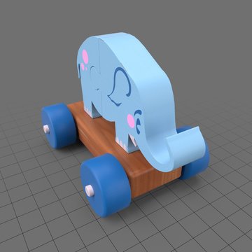Wooden elephant toy