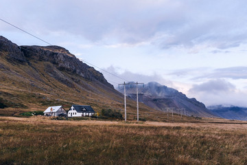 Landschaft Island mit Haus