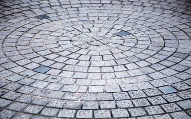 circle stone walk way architecture exterior