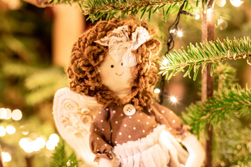 Decoration of a Christmas doll in Alsace
