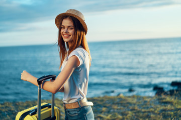 young woman on beach