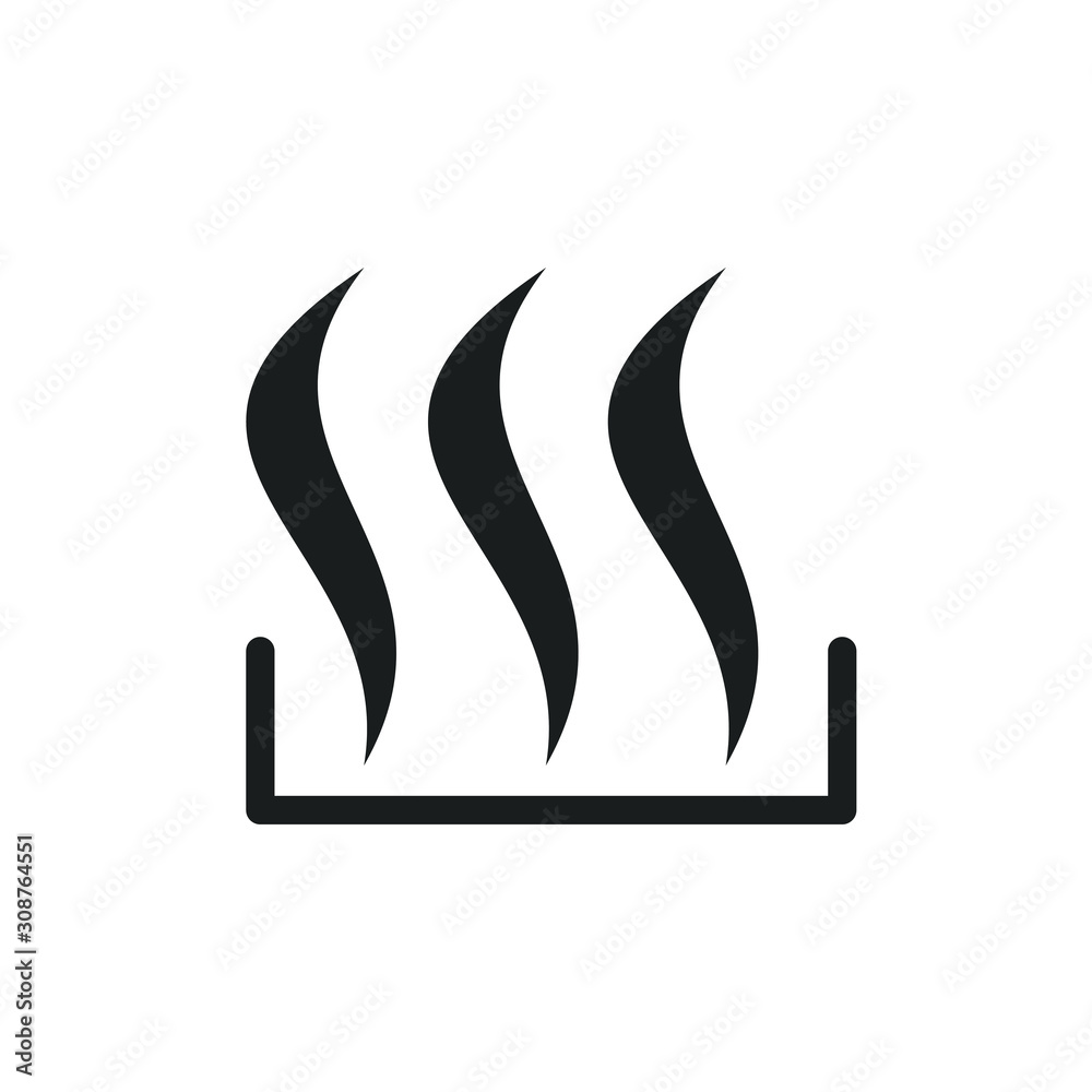 Aufkleber heat icon template color editable. heat arrow up concept symbol vector sign isolated on white backgr