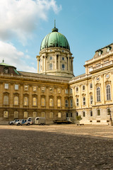 Fototapeta na wymiar BUDAPEST, HUNGARY 29 JULY 2019: Buda castle ,Royal Palace inner courtyard view