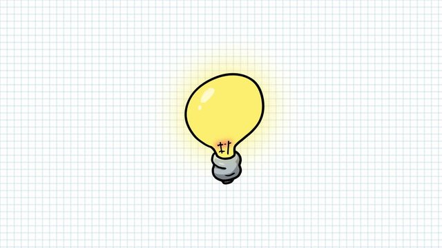 Gl&uuml;hbirne Idee Cartoon Animation