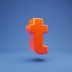 Lush Lava 3d letter T lowercase