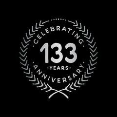 Fototapeta premium 133 years design template. 133rd vector and illustration.