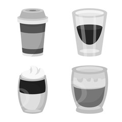 Isolated object of cafe and house icon. Set of cafe and breakfast vector icon for stock.
