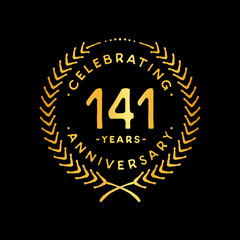 Fototapeta premium 141 years design template. 141st vector and illustration.