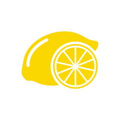 Fresh lemon fruits icon template color editable. lemon fruits symbol vector sign isolated on white background. Simple logo vector illustration for graphic and web design.