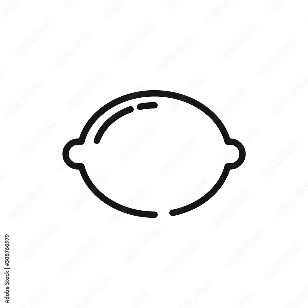 Aufkleber fresh lemon fruits icon template color editable. lemon fruits symbol vector sign isolated on white b