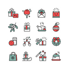 Set of Christmas icons for design and decoration