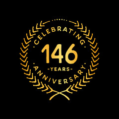146 years design template. 146th vector and illustration.