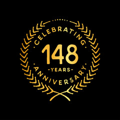 148 years design template. 148th vector and illustration.