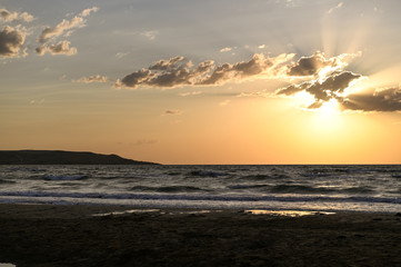 sunset on beach