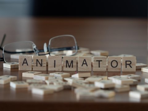 Animator The Word Or Concept Represented By Wooden Letter Tiles