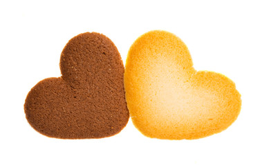 heart cookies isolated