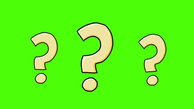 Fragezeichen Animation Cartoon Greenscreen