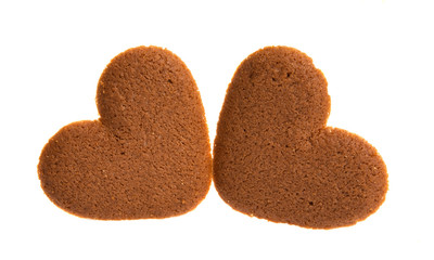 heart cookies isolated