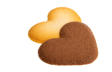heart cookies isolated