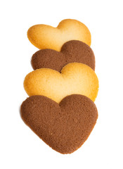Obraz premium heart cookies isolated
