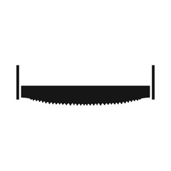 Isolated object of saw and hacksaw sign. Graphic of saw and equipment stock symbol for web.