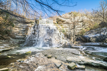 Alfero waterfalls in the Appenini Romagnoli