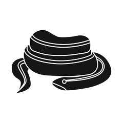 Vector illustration of serpent and red symbol. Web element of serpent and skin vector icon for stock.