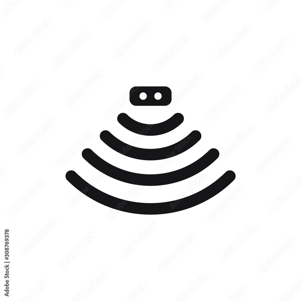 Poster Sensor icon template color editable. Sensor symbol vector sign isolated on white background. Simple logo vector illustration for graphic and web design.