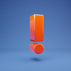 Lush Lava 3d exclamation point symbol