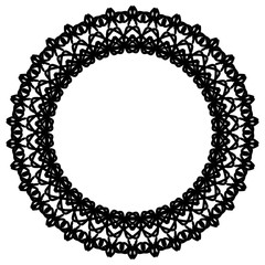 Rounded frame simple black white stamp put text decor vintage theme simple single. Part Art web sign lace icon style copy space blank empty card label badge Kite rays oval wave curl shape swirl lines