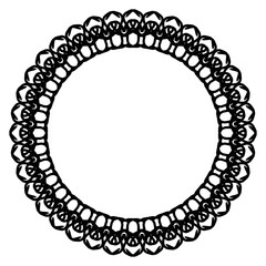 Rounded frame simple black white stamp put text decor vintage theme simple single. Part Art web sign lace icon style copy space blank empty card label badge Kite rays oval wave curl shape swirl lines
