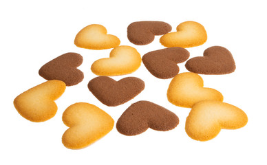 heart cookies isolated