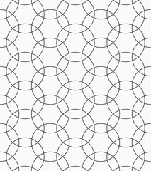 Obraz premium Vector seamless pattern of overlapping circles.